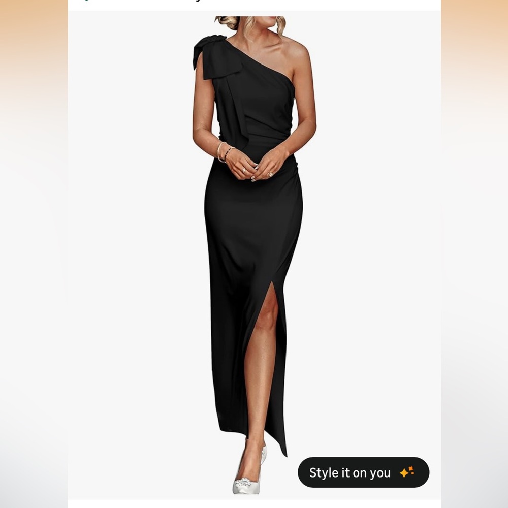 PRETTYGARDEN Women's One Shoulder Long
Formal Dresses Wedding Guest Dress